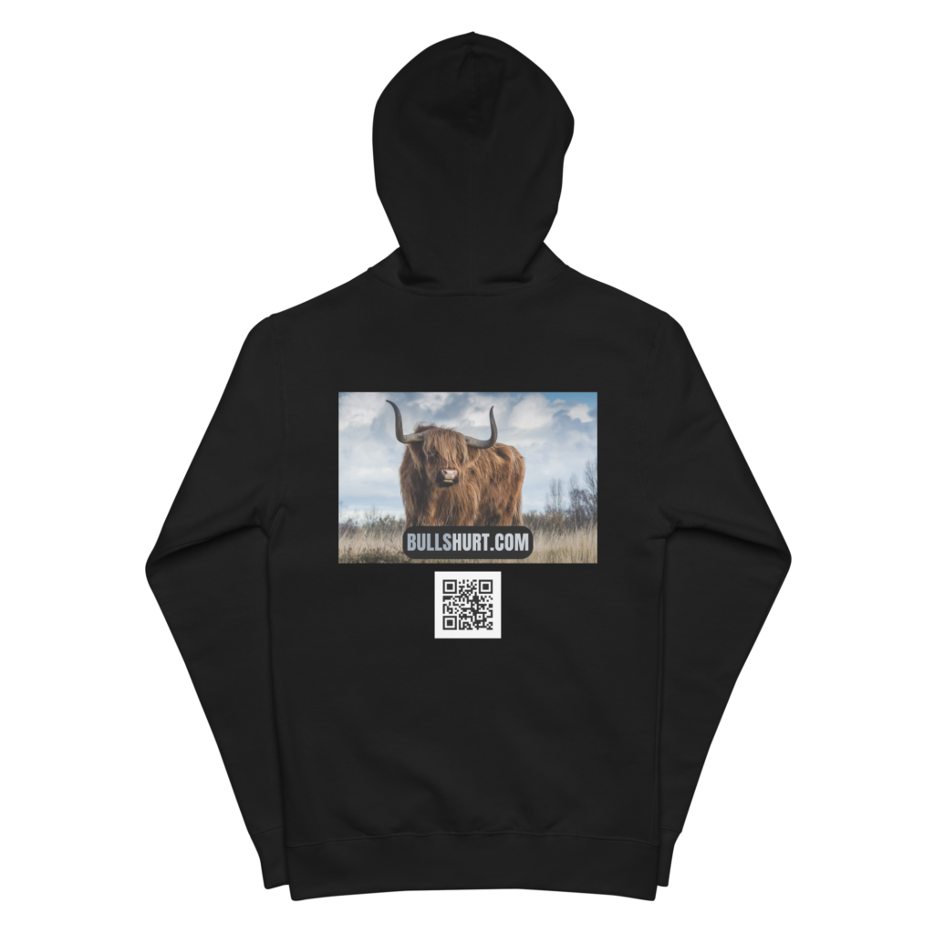 Bullshurt Brand, Black, Zip Up Hoodie