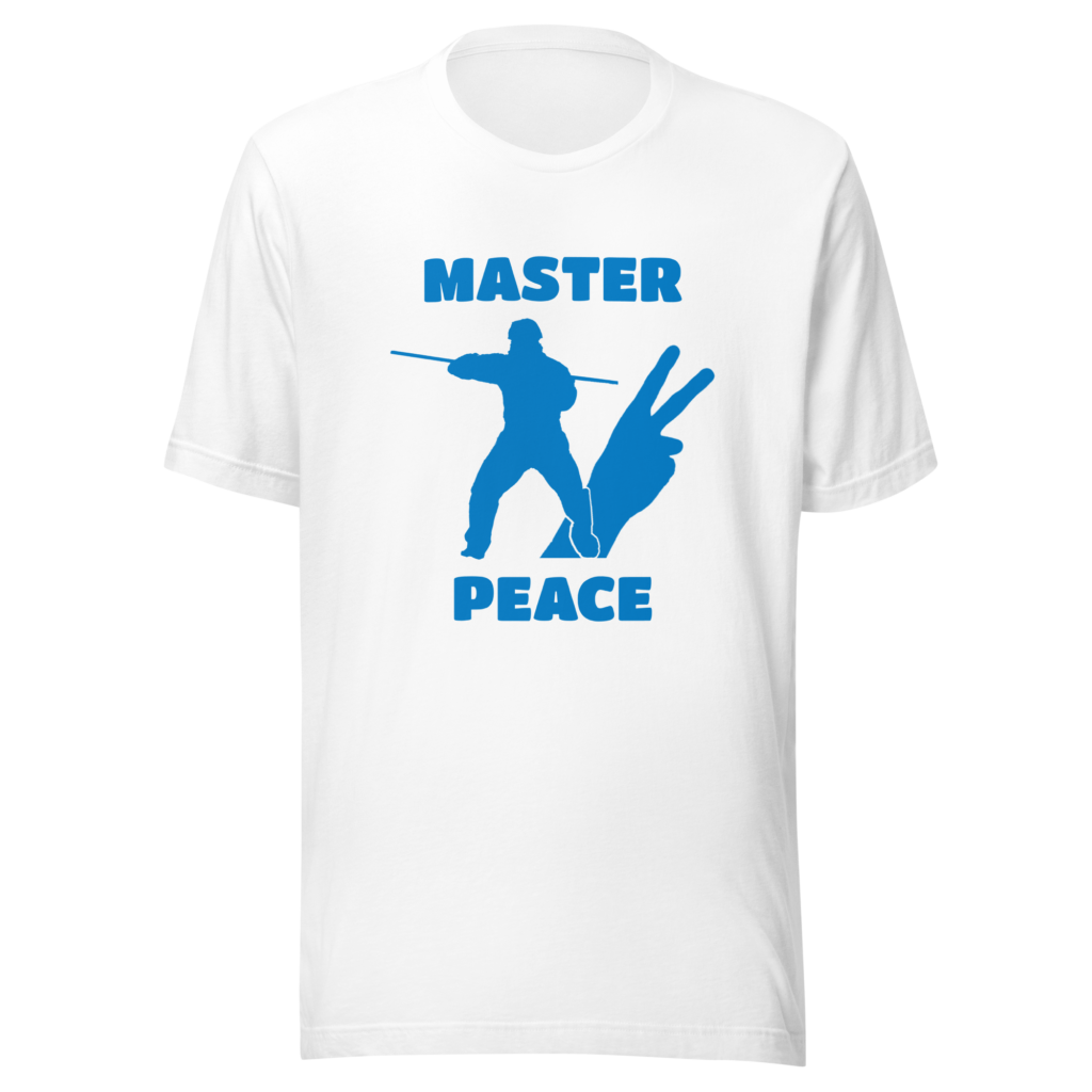 Master Peace - Navy Blue on White Unisex T-Shirt, Various Colors