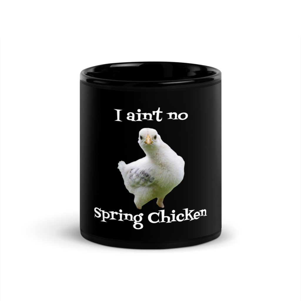 Spring Chicken - Black Glossy Mug