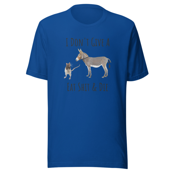 Rats Donkey - Black Text on Unisex T-Shirt - Image 7