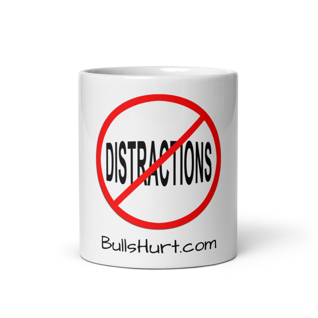 No Distractions - White Glossy Mug
