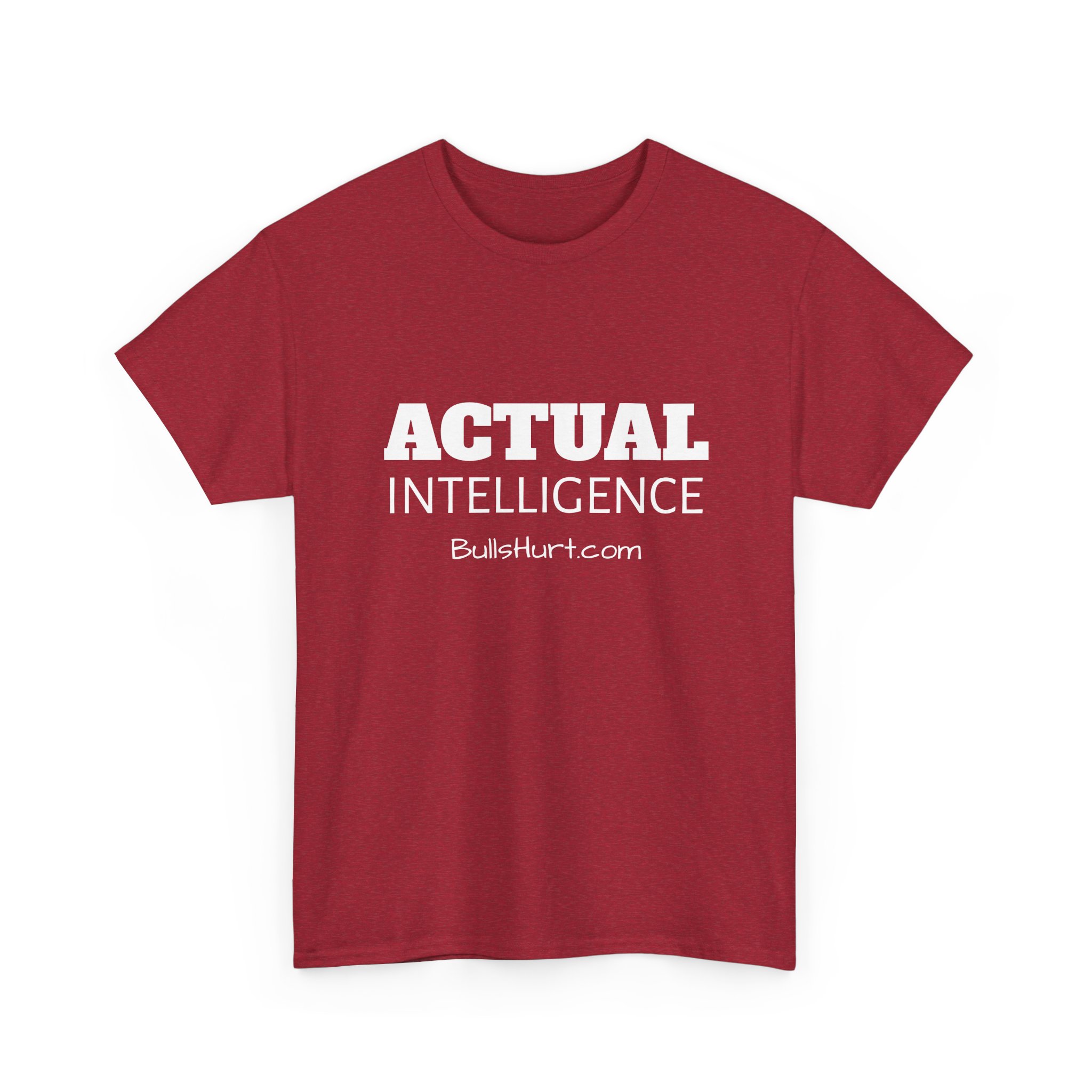 Actual Intelligence - White on Unisex Heavy Cotton Tee - Image 27