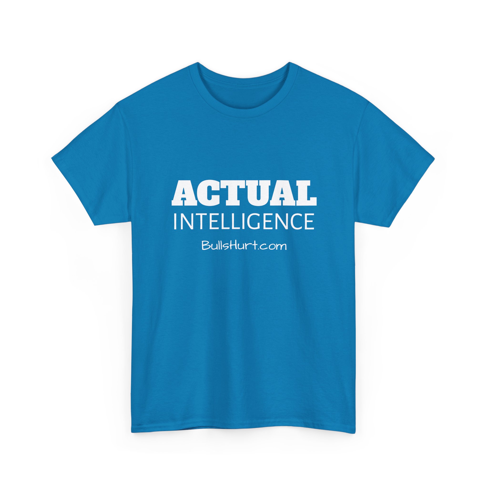 Actual Intelligence - White on Unisex Heavy Cotton Tee - Image 19